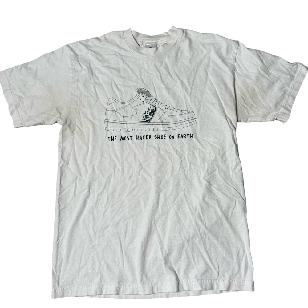 Warren Lotas Reaper Dunk Sneaker T-Shirt Tee men’s White Black Most Hated Shoe M